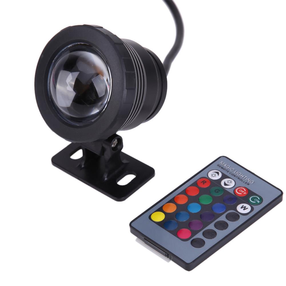 Onderwater Spotlight Rgb 16 Kleuren Led Onderwater Licht Zwembad Vijver Tank Home Duurzaam Onderwater Licht Aquarium Tuin: Black