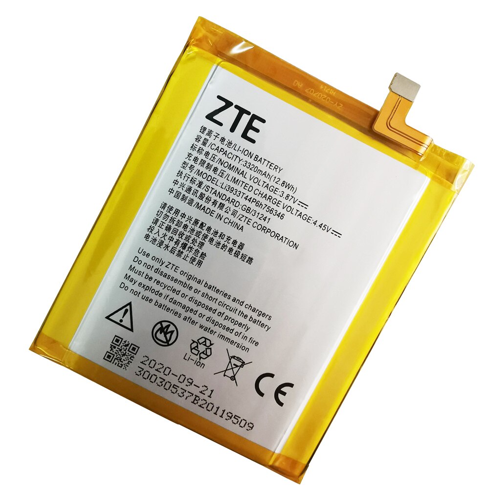 LI3931T44P8H756346 Batterij Voor Zte Axon 7 5.5Inch A2017 Batterij 3320Mah Met Tracking Nummer + Tools + Stickers