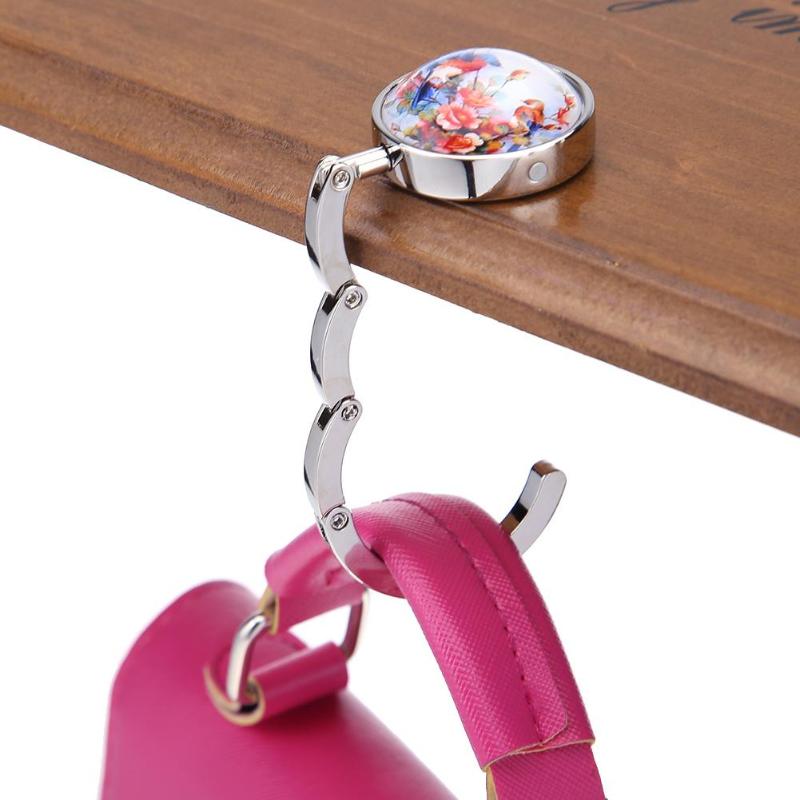 Ganchos para bolsas plegables, gancho metálico para bolso portátil, percha para mesa, bolsa, monedero, soporte, ganchos multiusos
