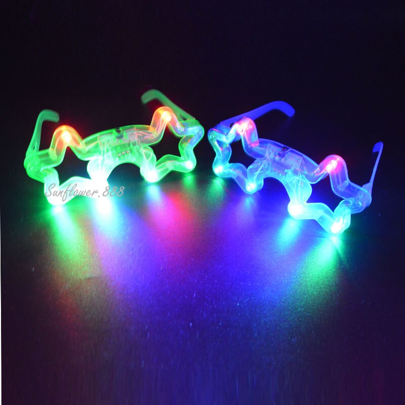 Light-Up Star Glasses Eye Mask LED Flashing Blinking Eye Glasses Party Carnival Halloween