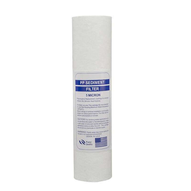 Purificador de agua de 10 pulgadas, 5 micrómetros, cartucho de filtro de agua de sedimentos, sistema de filtro de agua de algodón PP, 4 Uds.