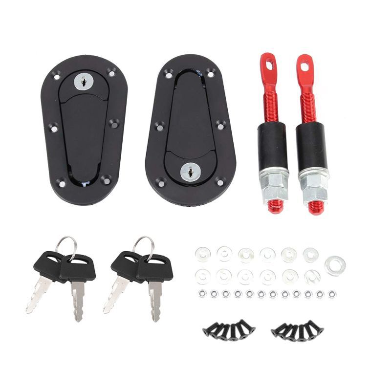 Car hood lock safety lock pin kit for car universal hood lock key pin kit 2PSC FM: With key