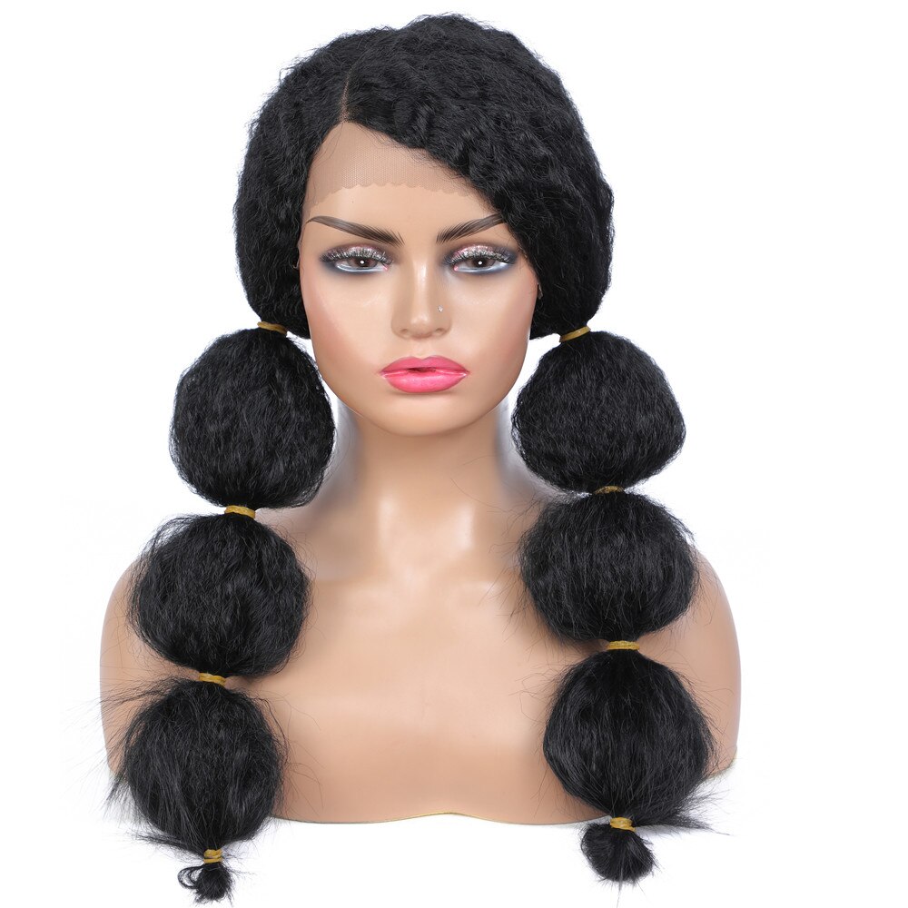 Synthetic Lace Women Wigs Long Natural Curly Brown Ombre Golden Wigs for Women Daily Wear Charming Woman Hair Wig: 2