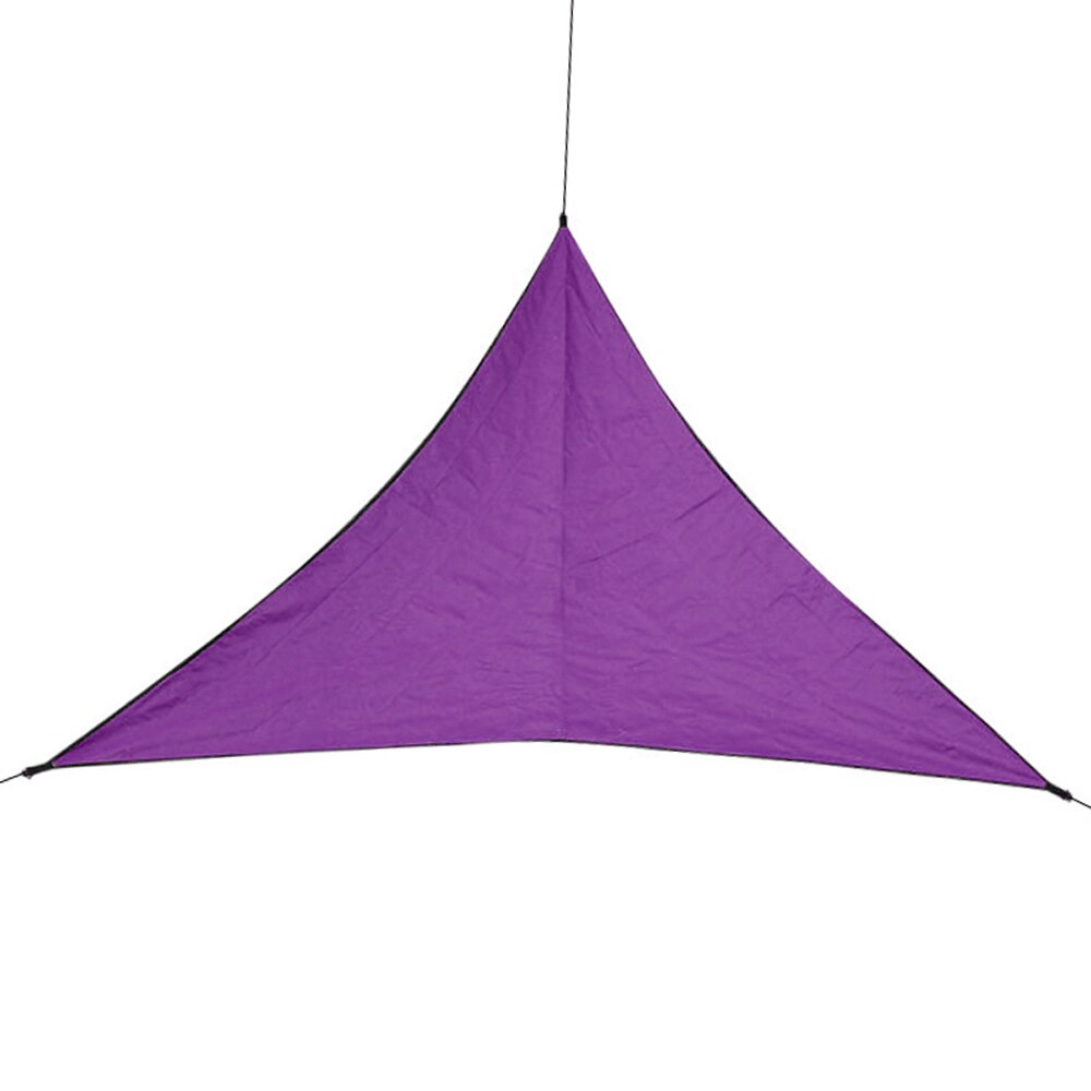 Outdoor Shade Sunscreen Waterproof Triangular UV Sunshine Shade Sail Combination Net Triangular Sunshine Camping Garden Sail: Dark purple 3M