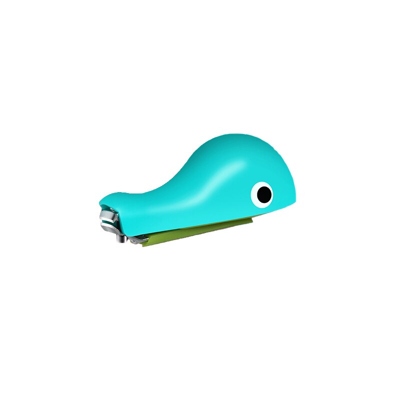 Dolfijnen nagelschaartje, veiligheidsnagelknipper, babytrimmer, mini-manicuresnijder, schattige dolfijnpatroon babyschaar 2 bij 034: Blauw