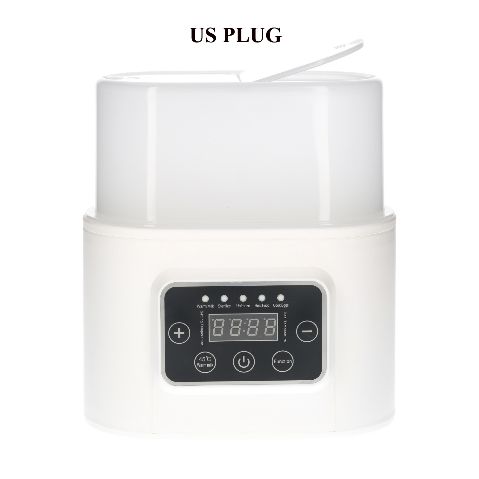 Chauffe-biberon numérique 5 en 1, avec minuterie, affichage numérique, stérilisateur à vapeur, décongélation: US PLUG