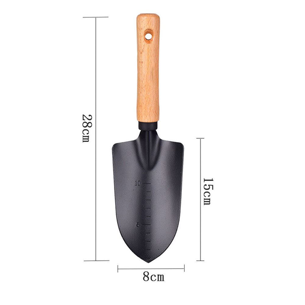 Mini Shovel Garden Hand Tool Plant Gardening Shovel Spade With Wood Handle Metal Head For Flowers Potted Plants: 28x 8