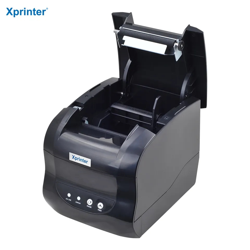 Impresora térmica de etiquetas Xprinter 365B, pegatina de código de barras, impresora de recibos, compatible con 20-80mm, máquina de impresión 2 en 1 para Android iOS Windows