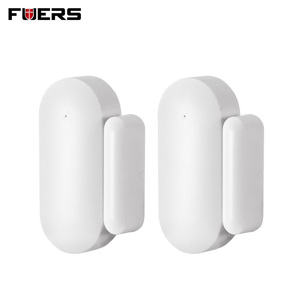 FUERS-Sensor de puerta inalámbrico de tamaño Mini, Detector de seguridad para el hogar, pequeño Sensor de ventana de puerta, 433Mhz, funciona con sistema de alarma W18 K52 W20