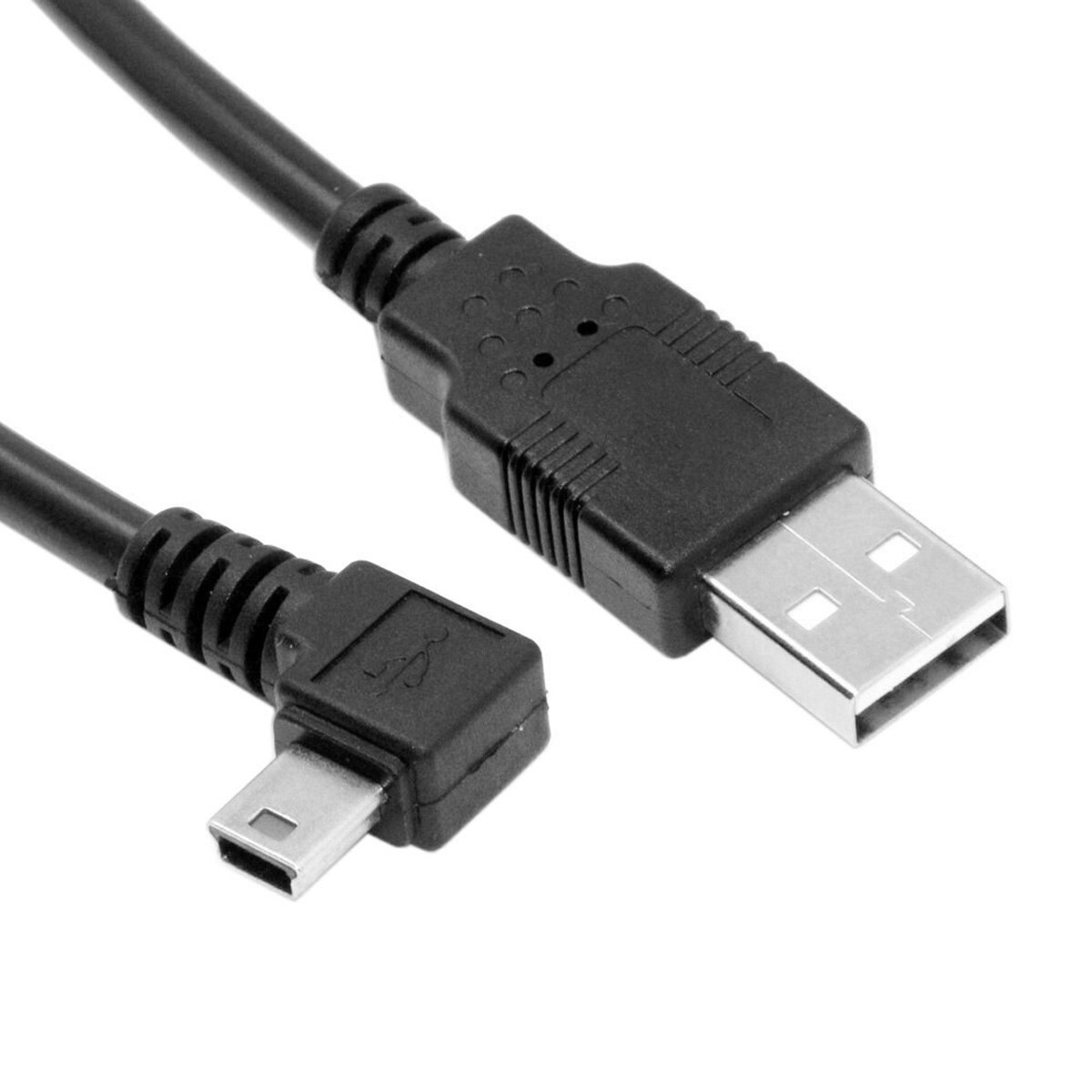 Right Angled 90 Degree Mini USB B Type 5pin Male to USB 2.0 Male Data Cable 0 .5M U2-057-RI