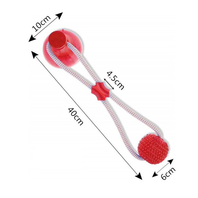 Huisdier Speelgoed Met Zuignap Hond Push Speelgoed Met Tpr Bal Huisdier Tanden Reinigen Kauwen Hond Rubber Speelgoed Voor Kleine honden Rubber Hond Speelgoed