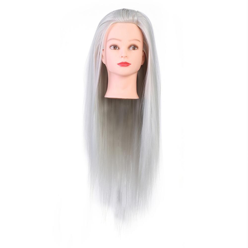 Hair Salon Cosmetology Hairdressing Practice Head Mannequin Dolls Salon Hair Styling Tools: Gray