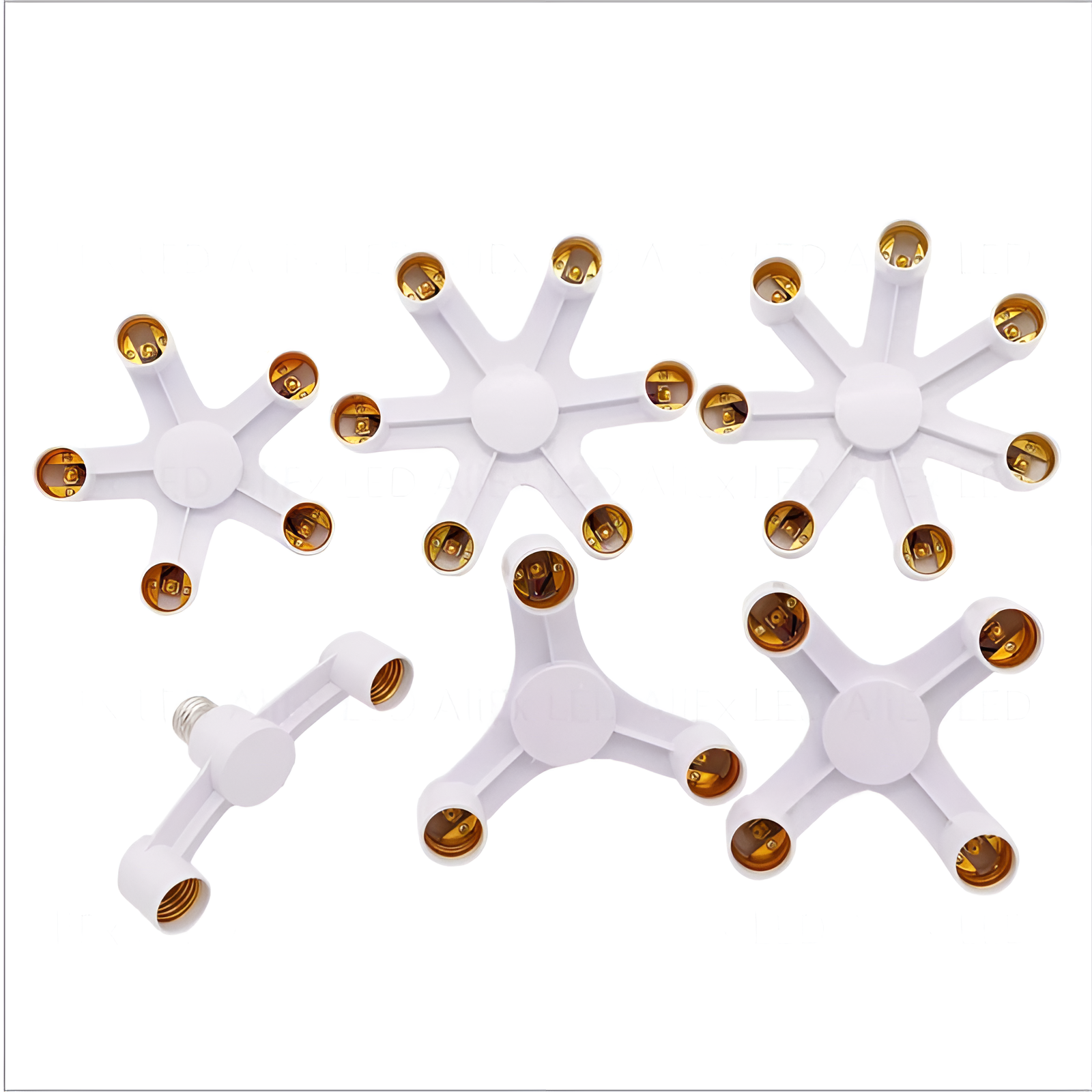 3 in 1/4 in 1/5 in 1/6 in 1 E27 LED Gloeilamp Lamphouder 85-265 V E27 Base Socket Splitter LED Lamp Socket Gloeilamp Adapter Houder