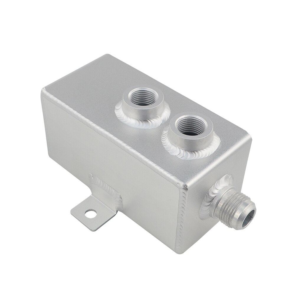 1L Aluminum oil catch can tank with breather &amp; drain tap 1LT baffled VR9491