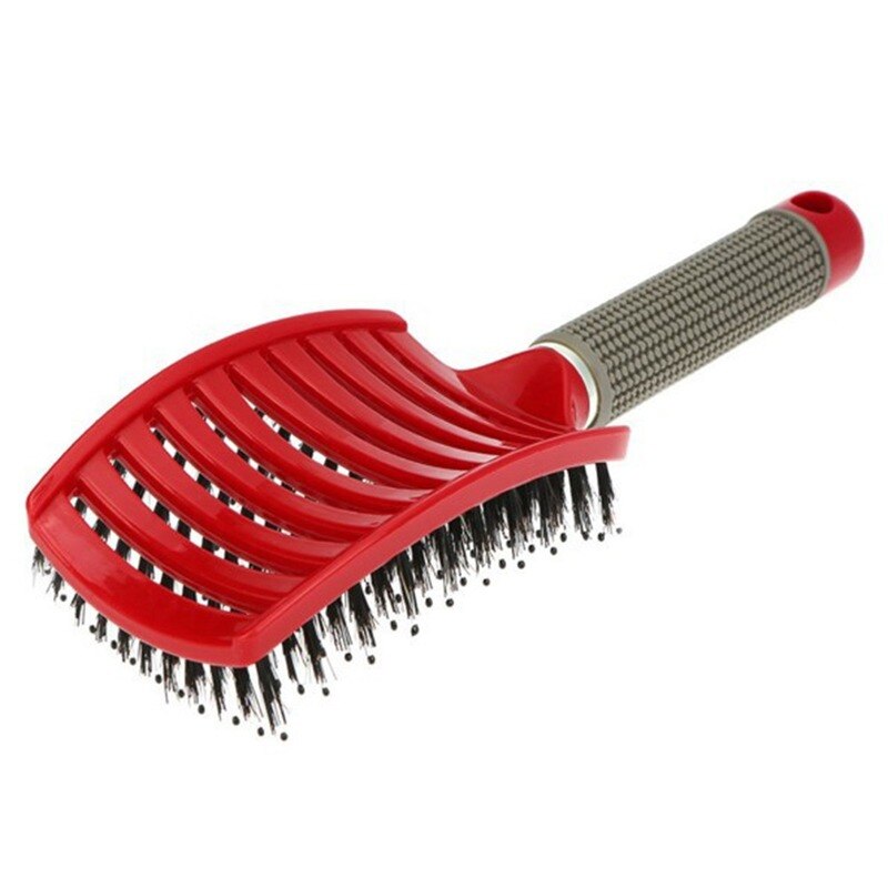 Meisjes Haar Hoofdhuid Massage Kam Haarborstel Varkenshaar Nylon Vrouwen Nat Krullend Ontwarren Haar Borstel Voor Salon Kappers Styling Tools