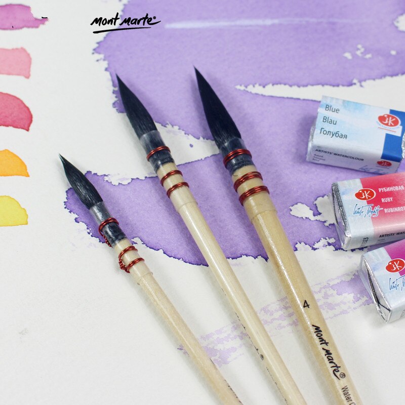Aquarel pen paard haar ronde piek eekhoorn haar aquarel borstel nationale borstel houten mop pen