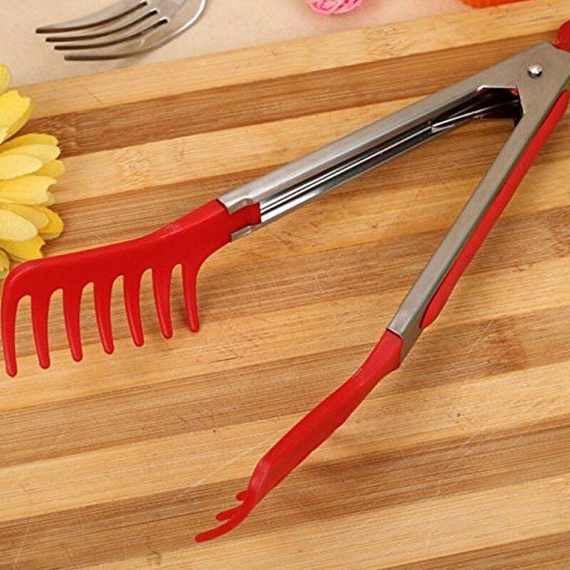 Silikon Nylon Nudel Zange Pasta Spaghetti Zange Lebensmittel Clips Edelstahl Griff Kochen Utensilien Küche Zubehör