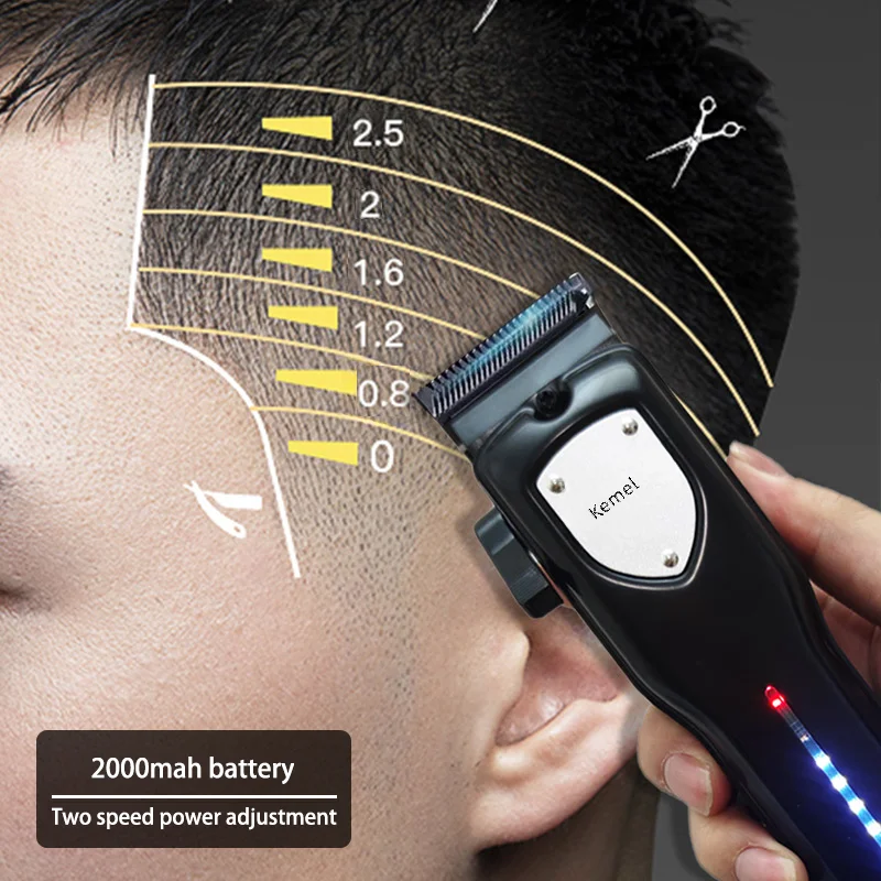 Kemei Hair Clipper Kit, Electric Shaver, Male Hair Cutting Machine, Men's Trimmer Machine, KM-2299, KM,KM-5083