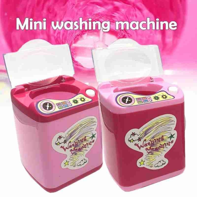 1 sztuk elektryczna pralka zabawka mechaniczna pralka elektryczna słodka zabawka pędzel kosmetyczny robić pudru ptyś podkładka uroda czyszczenie nowe narzędzie