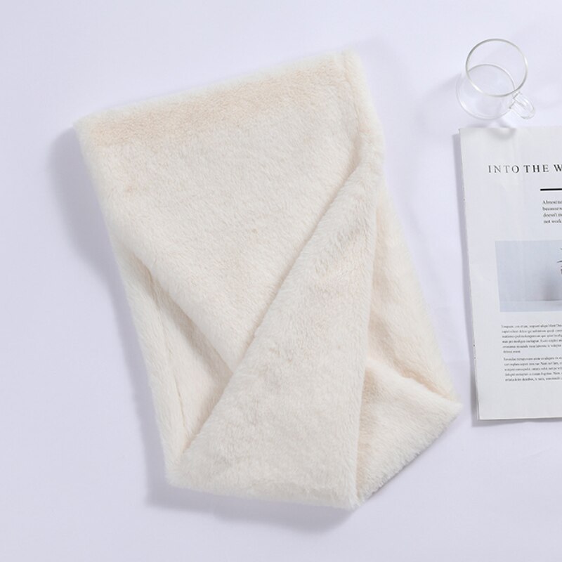 Effen dames wintersjaal korte nepbontkraag snood infinity sjaals halsdoeken ringvormige sjaals voor dames: C9