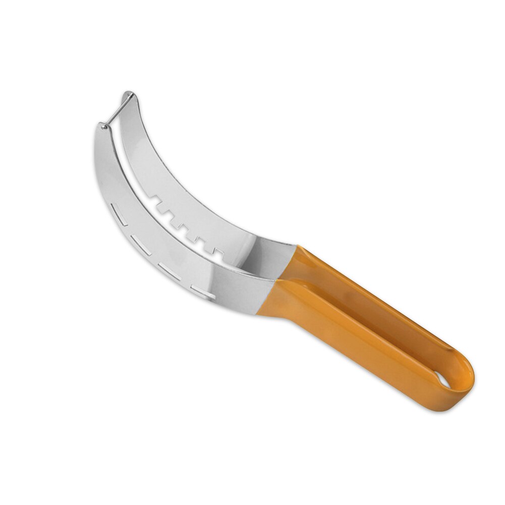 Grøntsagsværktøj vandmelon skæremaskine frugt hurtigskærer kniv hjørne frugt køkken skære tilbehør rustfrit stål: Orange