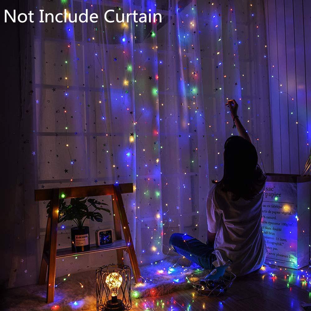 Festoon curtain garland for window with remote control Led fairy lights girls room bedroom Christmas year's eve decorations