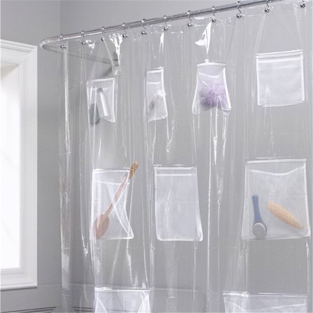 Goede Gezonde 71X71 Inch Bad Douchegordijn Waterdicht Peva Vinyl Liner Met Mesh Zakken