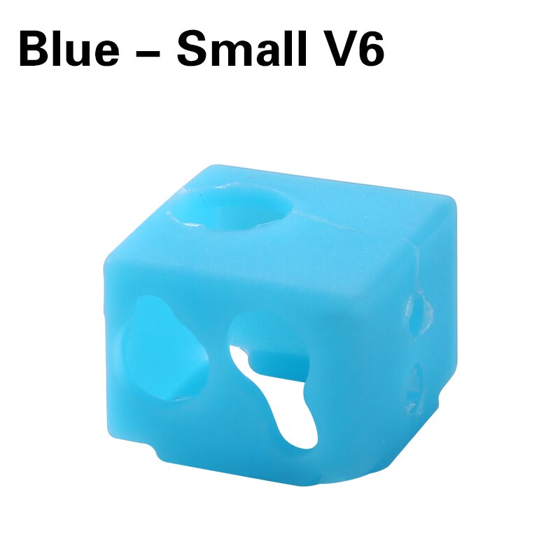 Für V6/MK7 MK8 MK9/MK10/Volnaco Silikon Socken Heizung Block Hotend Protector Isolierung Abdeckung Für 3D drucker Heißer Ende Wärme Block: Blue- Small-V6