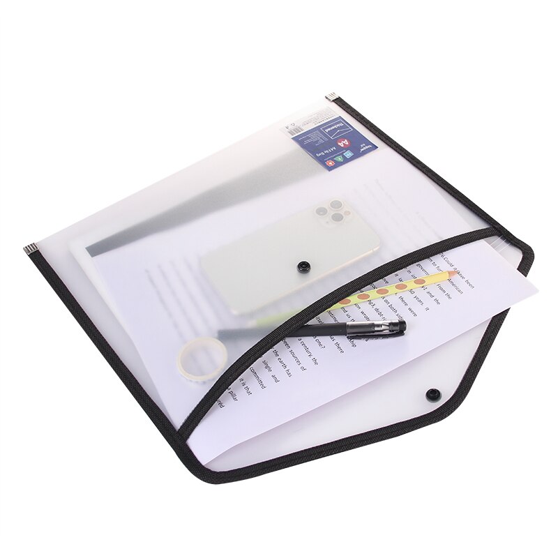 File folder A4 storage bag transparent pocket PP file bag originality folder school office stationery support zipper bag pvc bag
