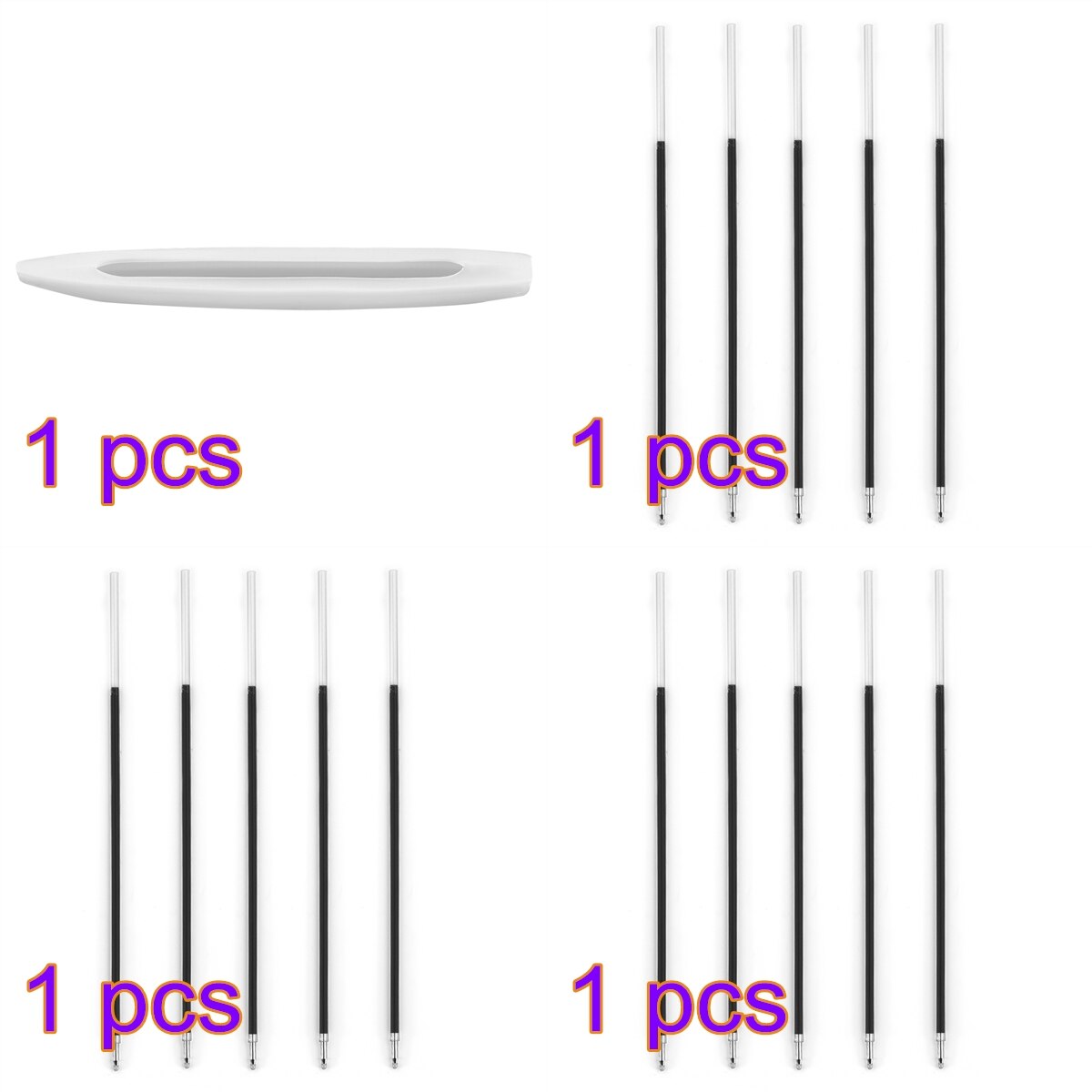 Penna a sfera Trasparente Del Silicone Della Muffa Handmade Della Resina del Mestiere Decorativo Portapenne FAI DA TE Stampo Stampo In Resina Epossidica per Gioielli: B-1 mold 15 pens