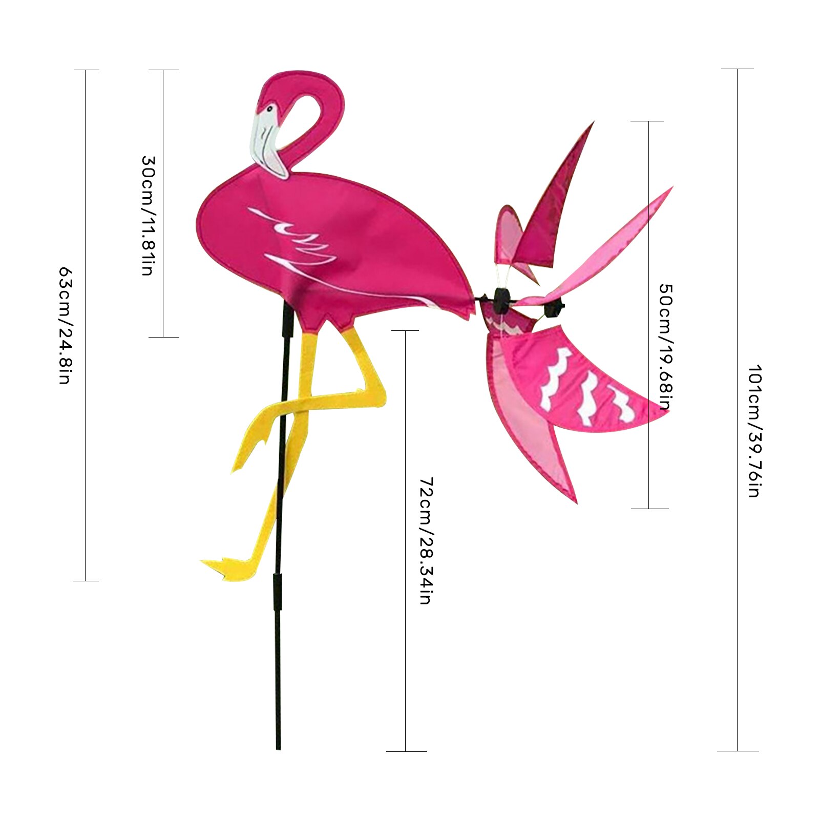 Moulin à vent flamant rose en fer forgé, , américain, mignon, oiseau, Animal, , jardin, décoration de maison: A