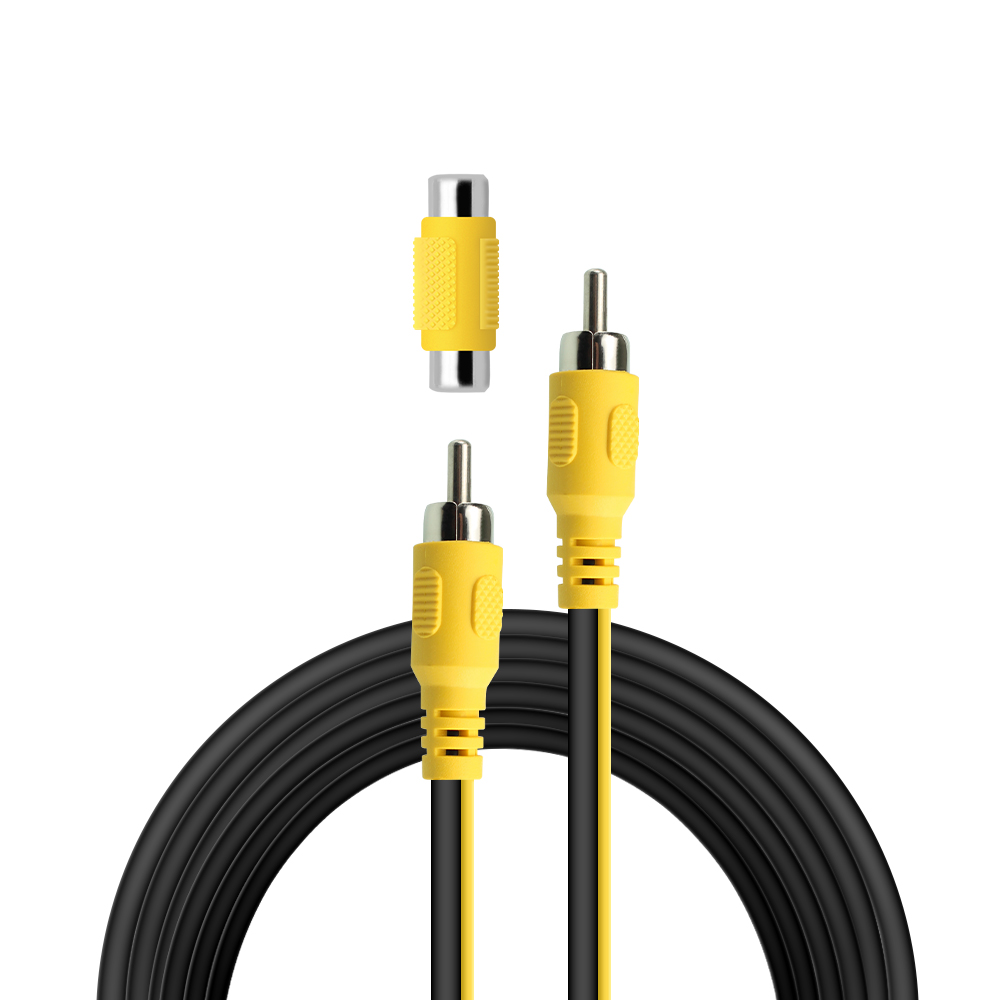 GreenYi Cable de vídeo RCA de doble blindaje para Monitor y conexión de cámara de visión trasera de respaldo 6m 8m 10m 15m 20m extensión AV