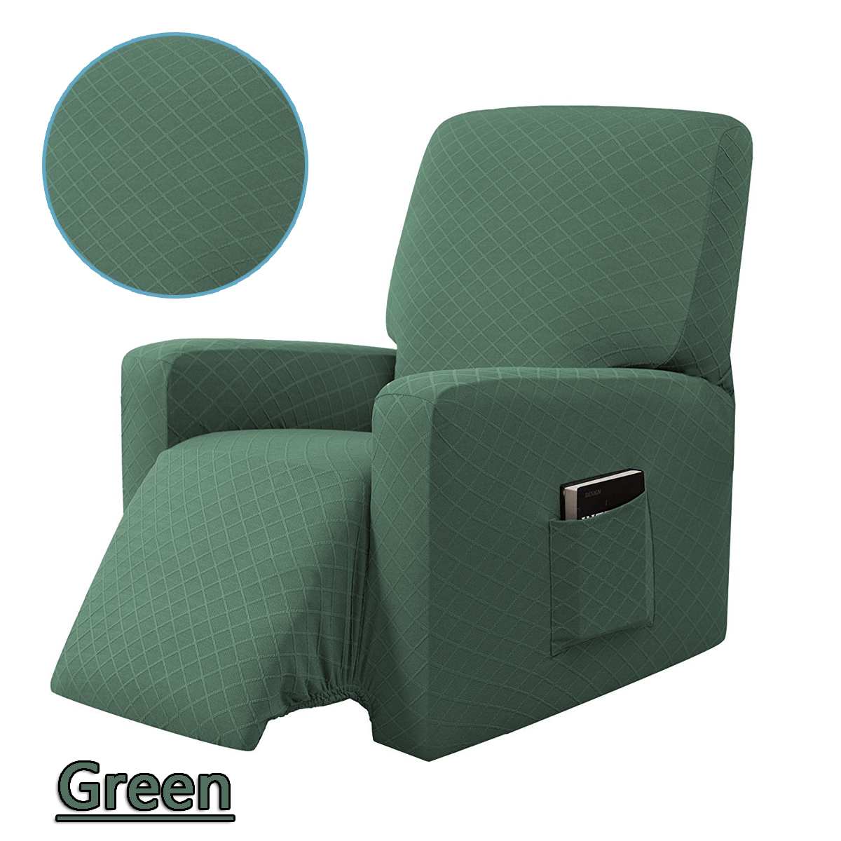 Vandtæt hvilestol stretch sofaovertræk alt inklusive skridsikker elastisk sofasofaovertræk til wingback stol sofa: Oliven grøn