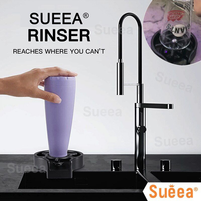 Sueea®Flasche Rinser Wasserhahn Glas Rinser Für Küche Waschbecken Bar Glas Rinser Kaffee Krug Automatische Tasse Unterlegscheibe Waschen Tasse Werkzeug