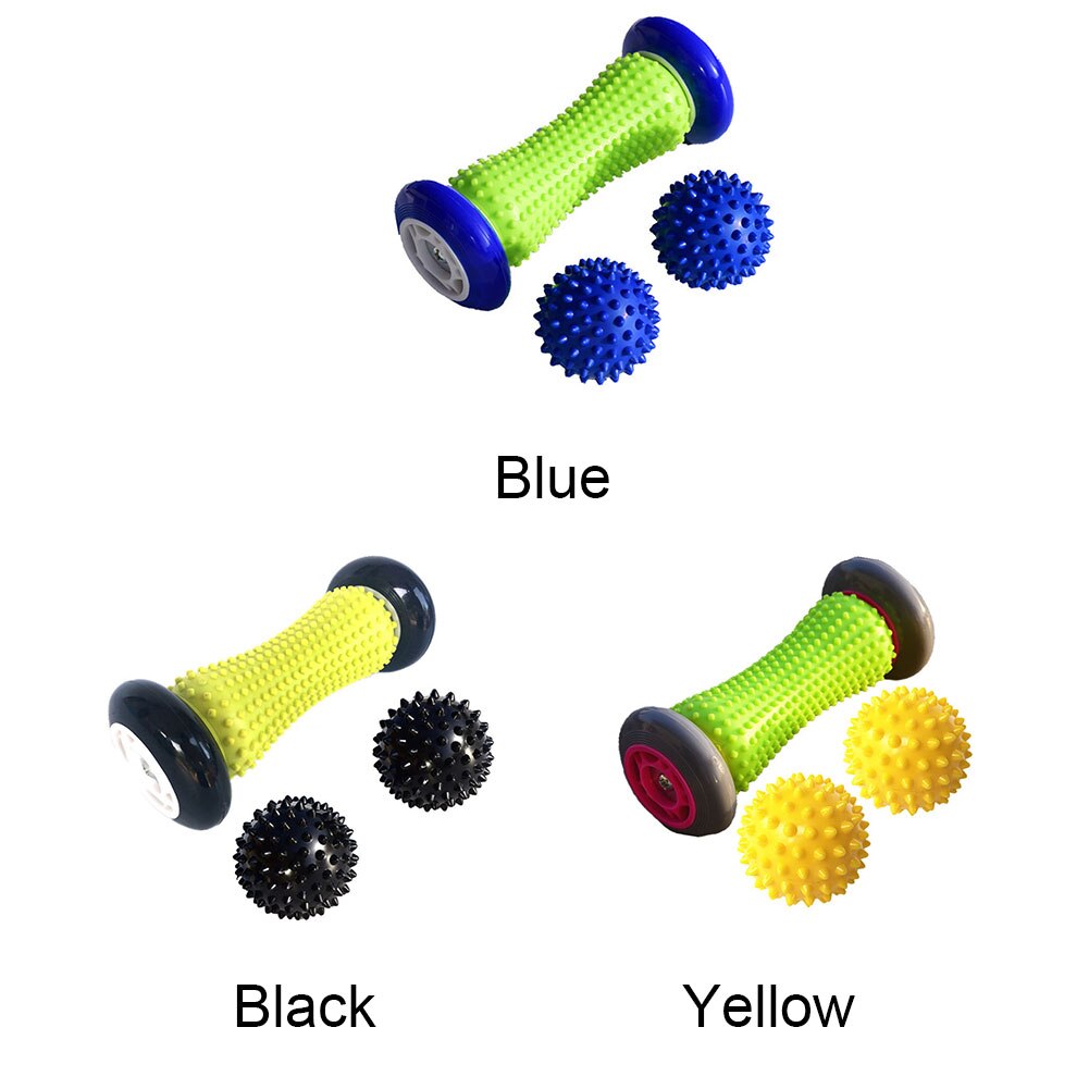 Plantar Fasciitis Portable Pain Relief Body Therapy Foot Roller Relax Muscle Yoga Training Massage Ball Set Heel Spur Hand Back