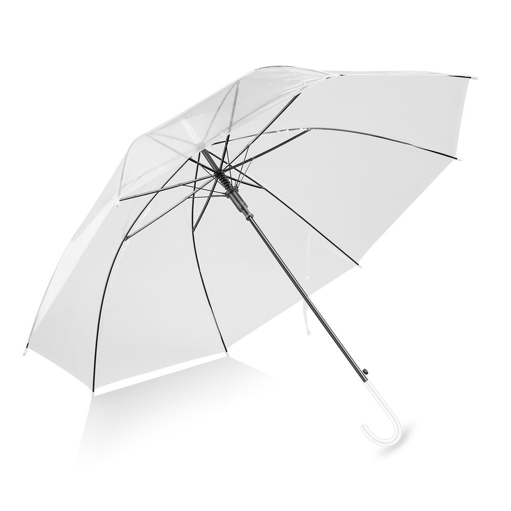 Vindtæt gennemsigtig klar automatisk paraply parasol til bryllupsfest favor stå ud og ud regn beskytte