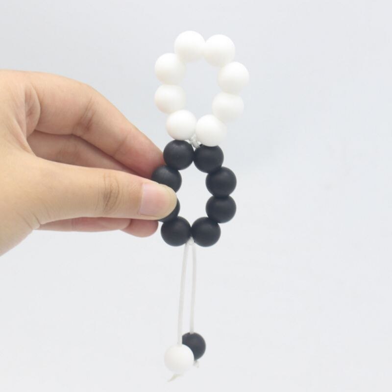 Newbaby Kleur Niet Giftig Bijtring Armband Molaire Stok Silicone Bite Stok Leuke Cartoon Patroon Speelgoed