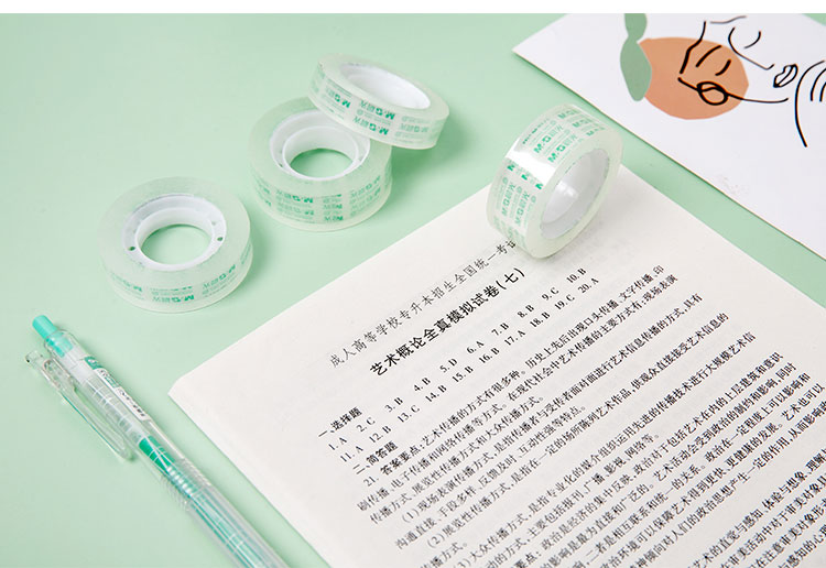 Sharkbang 2 Stks/partij 12Mm 18Mm Breedte Huisdier Transparante Sticker Tape Adhesive Handbook Sticky Hand Scheuren Tapes School Leveranciers