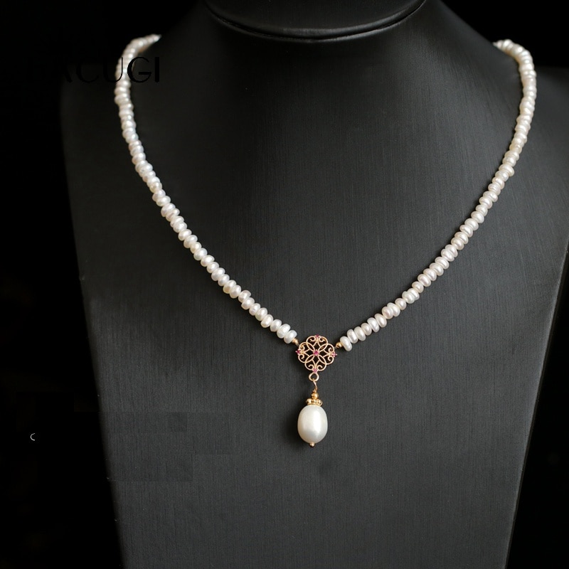 Origineel Natuurlijke Zoetwater Barok Parel Ketting Voor Vrouwen Party Wedding Party Fijne Sieraden