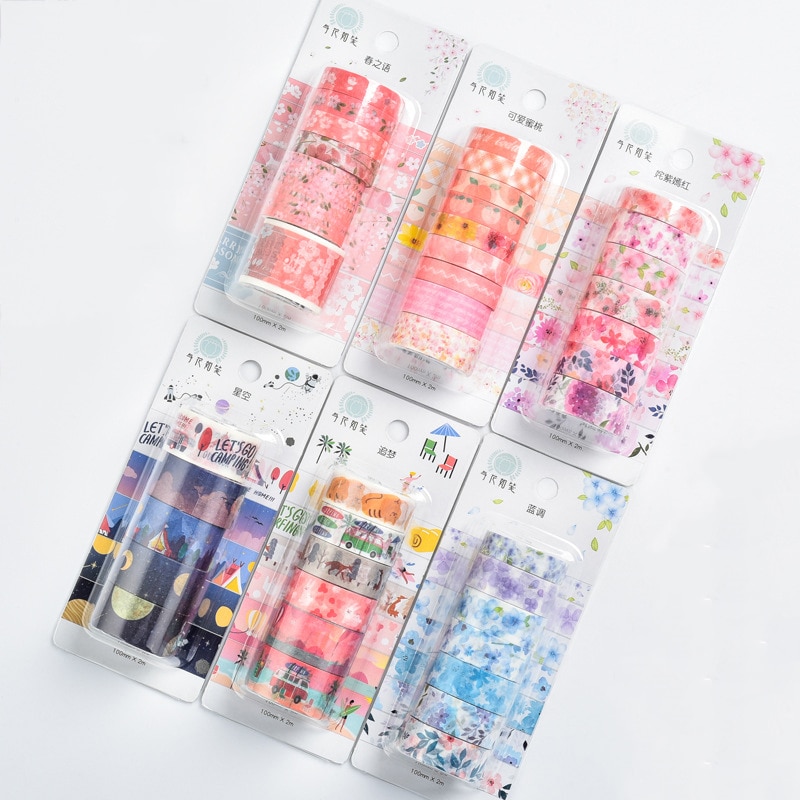 Washi tape kirsebærblomst vaskebånd brevpapir sommerdekorasjon washi tape sett cintas decorativas blomst maskebånd