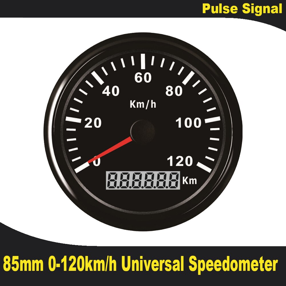 Eling 120/200km/ h nopeusmittari auton mittarit 85mm nopeusmittaria matkamittari moottoripyörän kääntymismittarit 9-32v ( pulssisignaali)