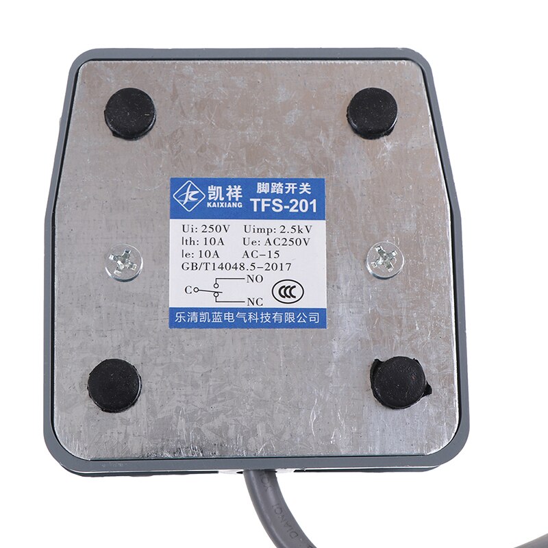 Footswitch Foot Momentary Control Switch Electric Power Pedal SPDT Nonslip Metal