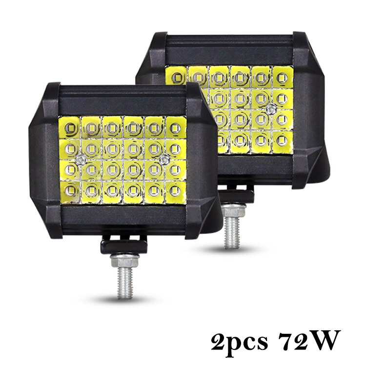 NLpearl Offroad LED Light Bar/work Light 12 24 Volt Spotlight LED Light Bar for Car Truck Boat Niva Lada 4x4 Atv LED Headlights: 2pc 72W LED BAR