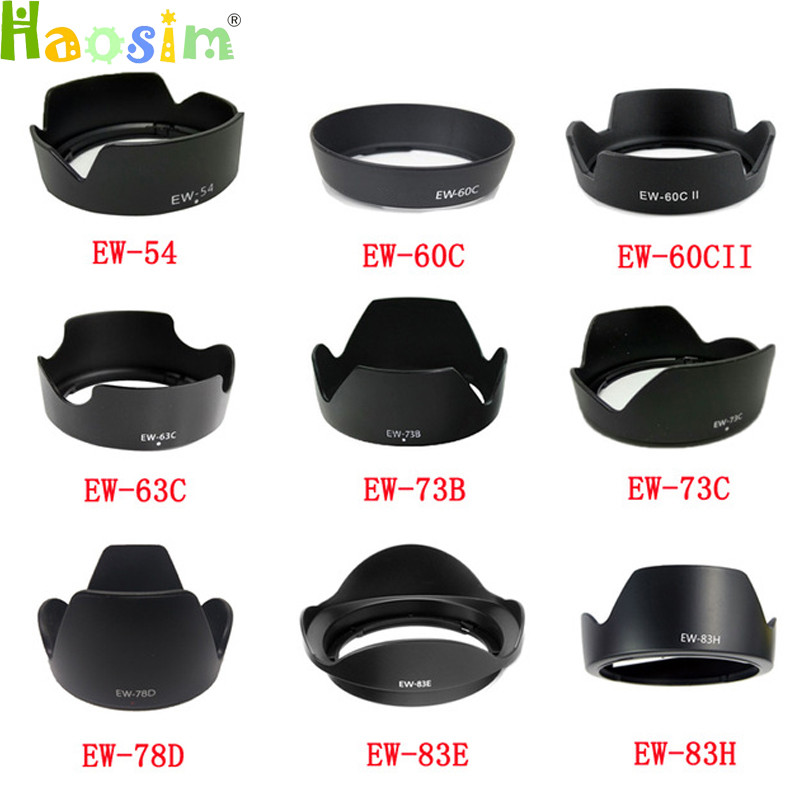 EW-54 EW-60C EW-60CII EW-63C EW-73B EW-73C EW-78D EW-83E EW-83H camera Lens Hood for canon lens camera