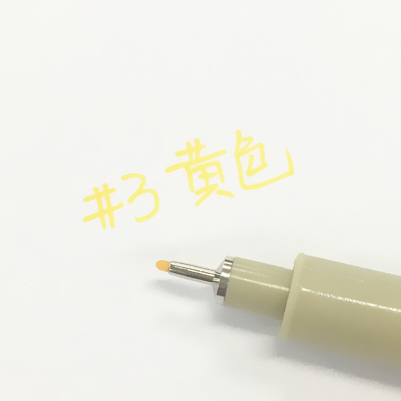 LE 0.45mm Art Markers Porous-Point Pens Student School Painting Line Drawing Colors Fineliner Sketch Pens Art Supplies: 05 Yellow
