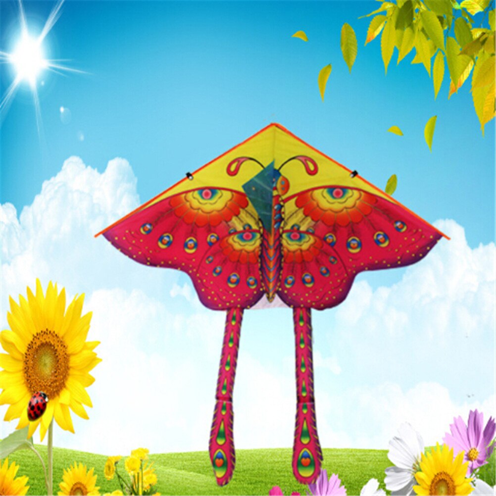 1pc 90 * 55 cm nylon regenboog vlinder vlieger outdoor opvouwbare kindervlieger stuntvlieger surfen zonder lijn