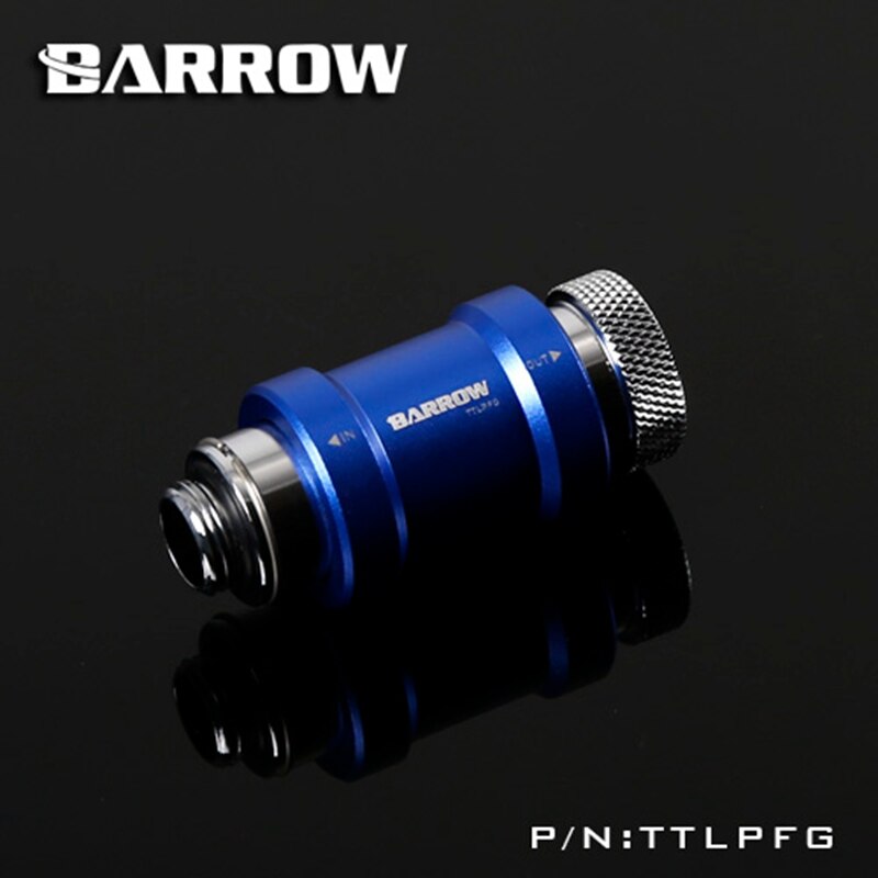 Barrow TTLPFG Flat push type check valve single inner thread part for water cooling computer