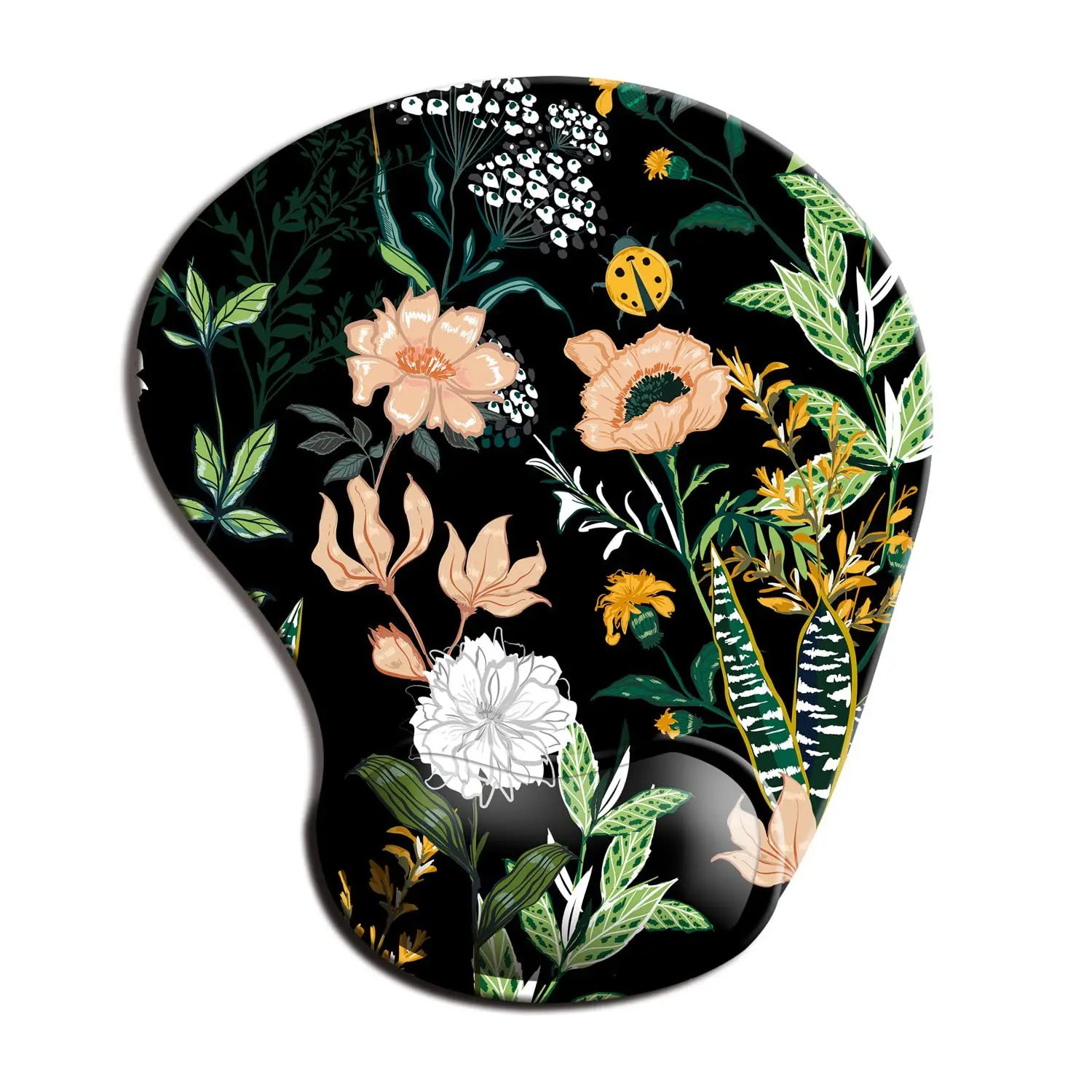 Ergonomic Mouse Pad Wrist Rest Non-Slip Rubber Desk Mat Pad Under Hand Office Mouse Carpet Wristband Wrist Support Accessories: Ivory