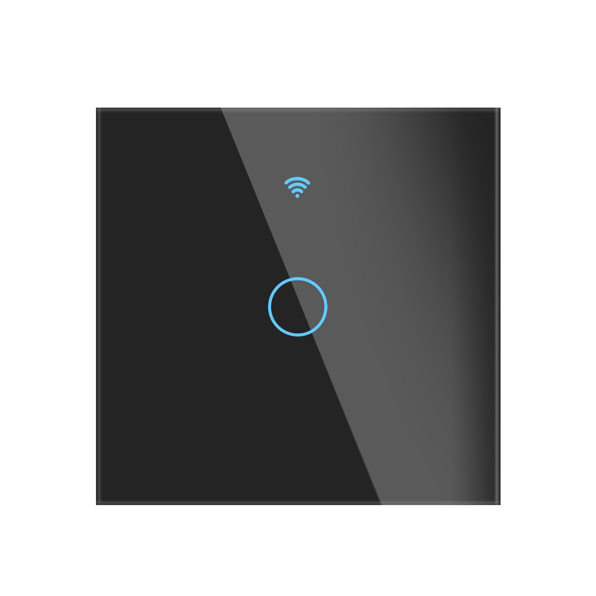 Tuya Smart Wifi Touch Light Switch, Neutrale Draad Vereist Schakelaar Eu 1 2 3 Gang, werken Met Alexa Google Thuis Geen Hub Nodig: Black 1 Gang