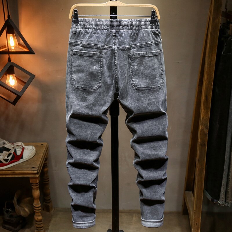 Pantalones vaqueros de talla grande para hombre, Vaqueros informales elásticos, de , a la , Harem, con bolsillos grandes, 7XL, 8XL, 9XL, 10XL